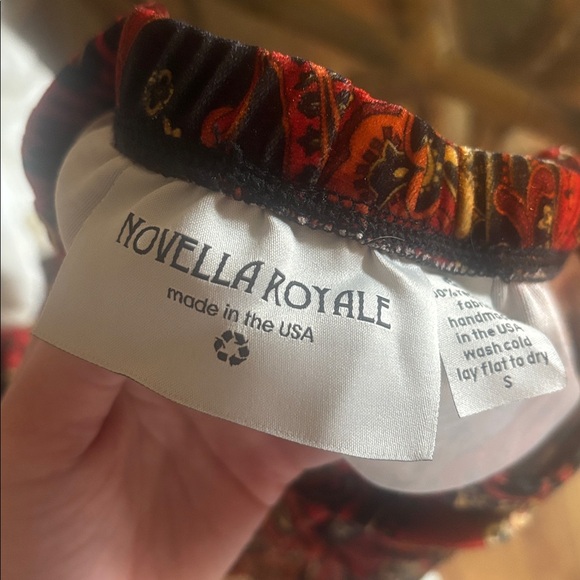 Free People Red Paisley Flare Pants - Picture 4 of 4